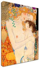 Quadro Moderno Arredamento Klimt Maternità Arredo Casa Arte Stampa su tela