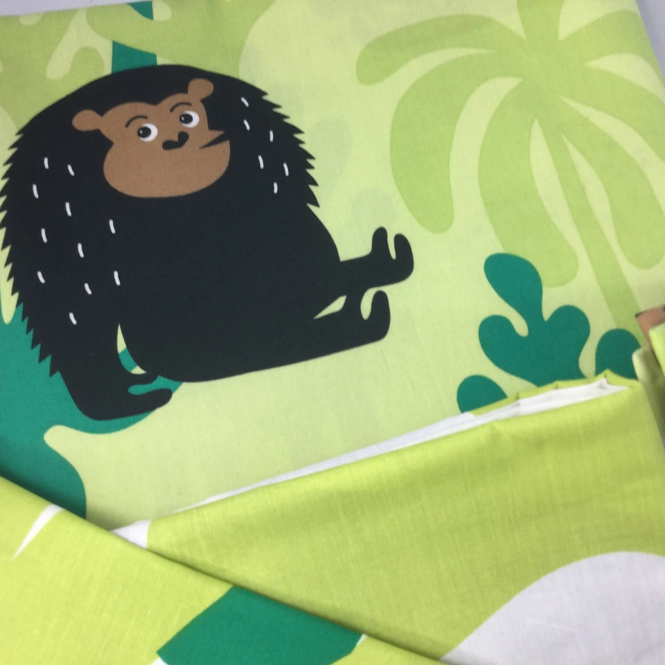 Ikea Bed Sheets Twin Duvet Cover Pillow Case 2 Window Panels Kids Jungle Animals - Image 2 of 4