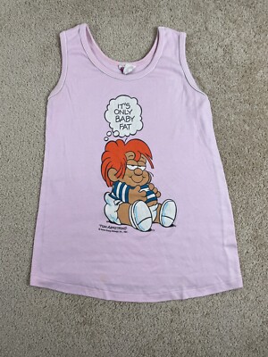 Vintage Brandis Line Tank Top Mens Medium USA Single Stitch Tom Armstrong Pink