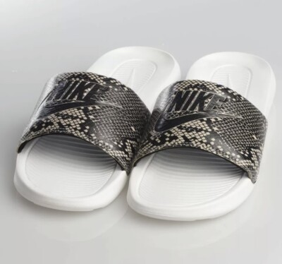 Nike Victori One Snake Skin Slides Sandals Women's Size
