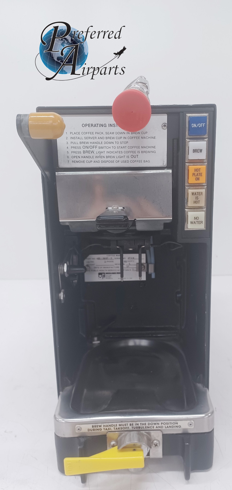 Repaired Midland Ross Aircraft Coffee Maker, p/n 425-0001-5, w/FAA Form 8130-3