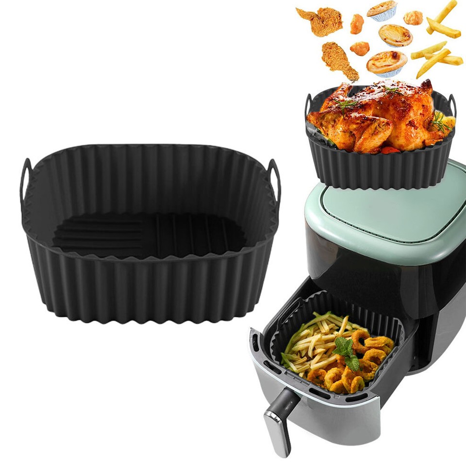 Air Fryer Silicone Pot Basket Bowl NonStick Liner Baking Tray Oven