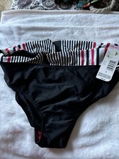 Tropical Escape Size 16 Black Vamp Side Tie Bikini Bottom New with Tag