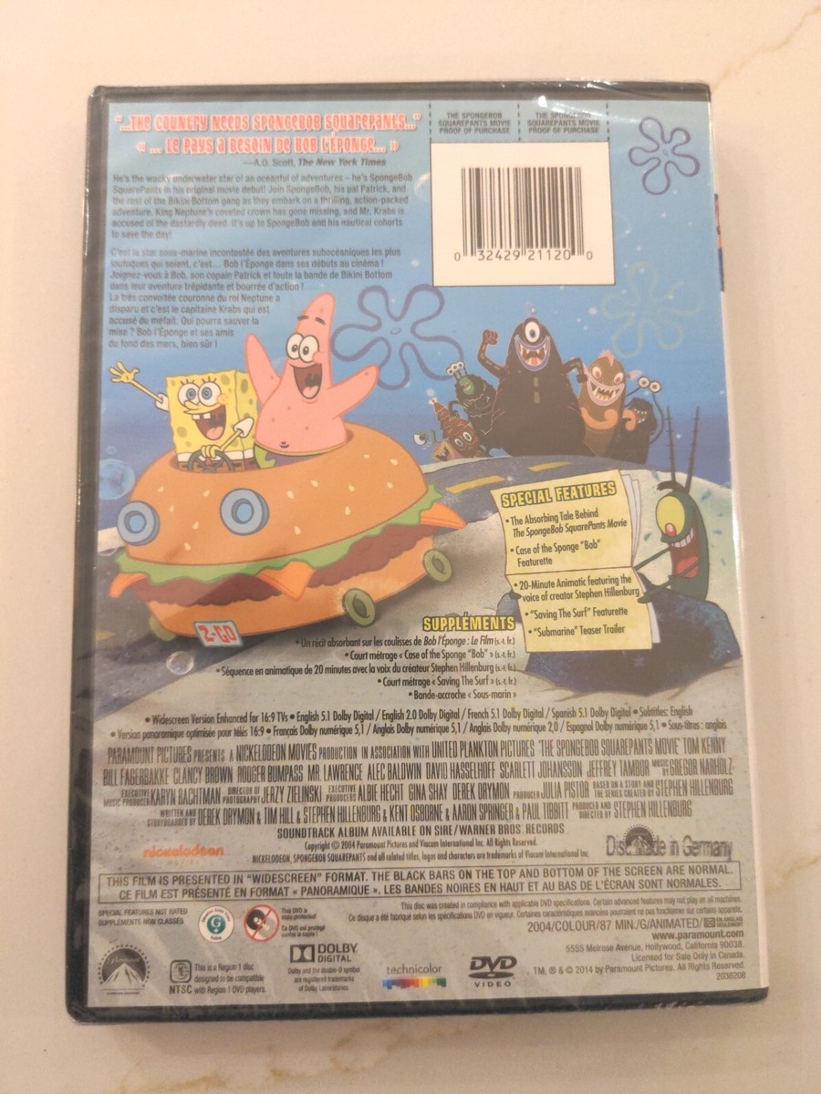 The SpongeBob SquarePants Movie DVD 2004 Brand New Sealed