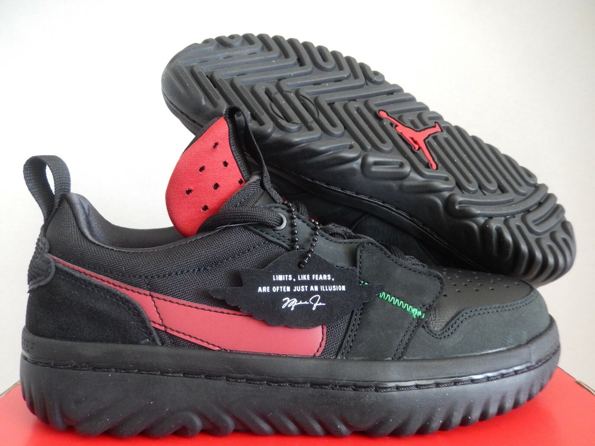 NIKE AIR JORDAN 1 LOW REACT FEARLESS BLACK-VARSITY RED SZ 11  display picture 3