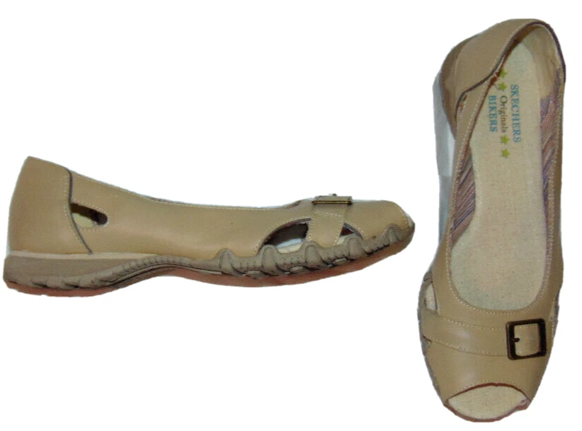 Skechers peep toe flats new arrivals