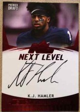 K. J. Hamler KJ Hammer Signed Autographed 2020 Sage Next Level Football Auto rc