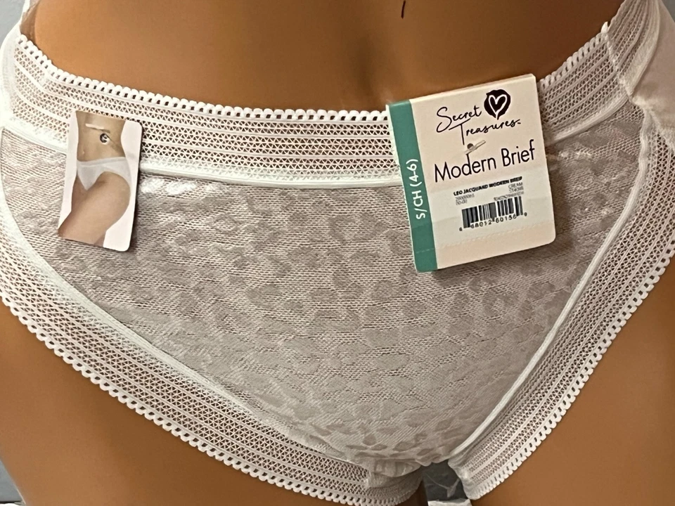 Secret Treasures Moderno Calzoncillo Elástico Encaje Crema Pequeño Foto 2 de 4