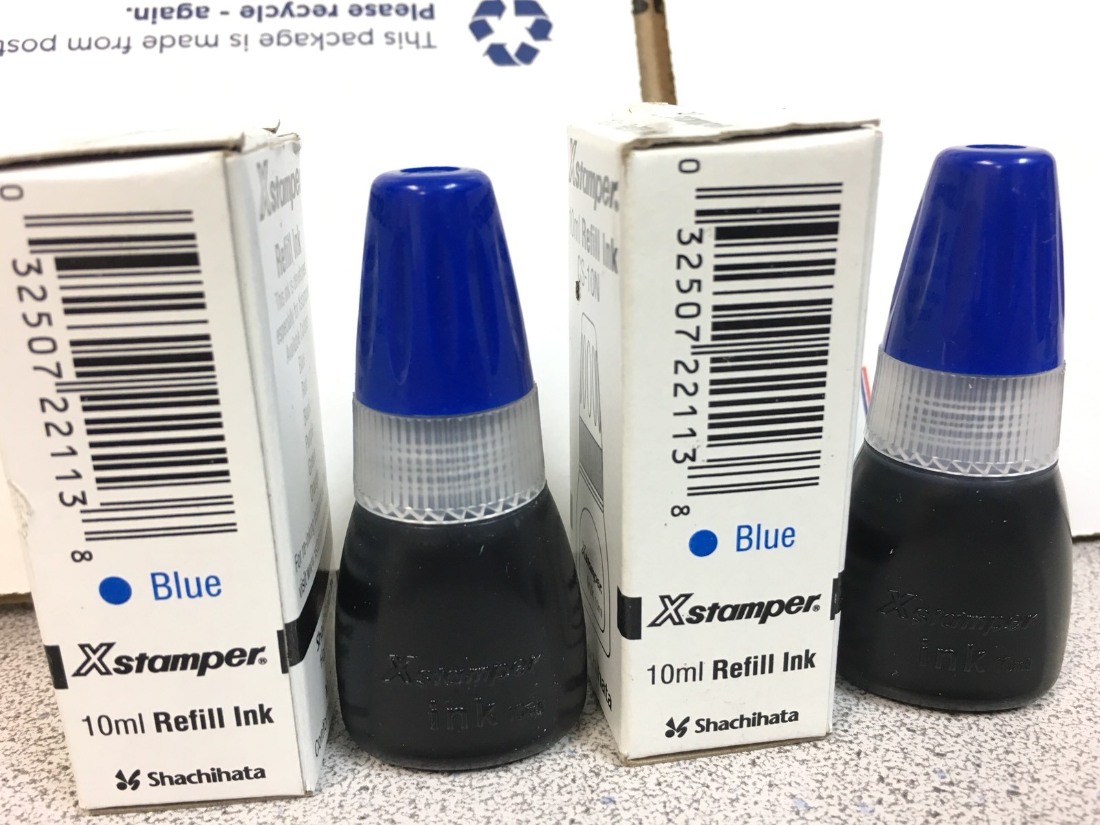 Lot of 2 BLUE Shachihata Xstamper Rubber Stamp Refill Ink 10ml Bottle CS10N eBay
