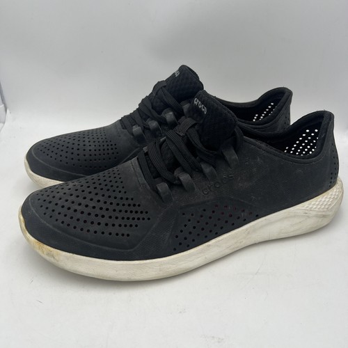 Crocs Zapatos LiteRide Pacer Hombres Negro 12 Impermeable Tenis Atléticos 204967