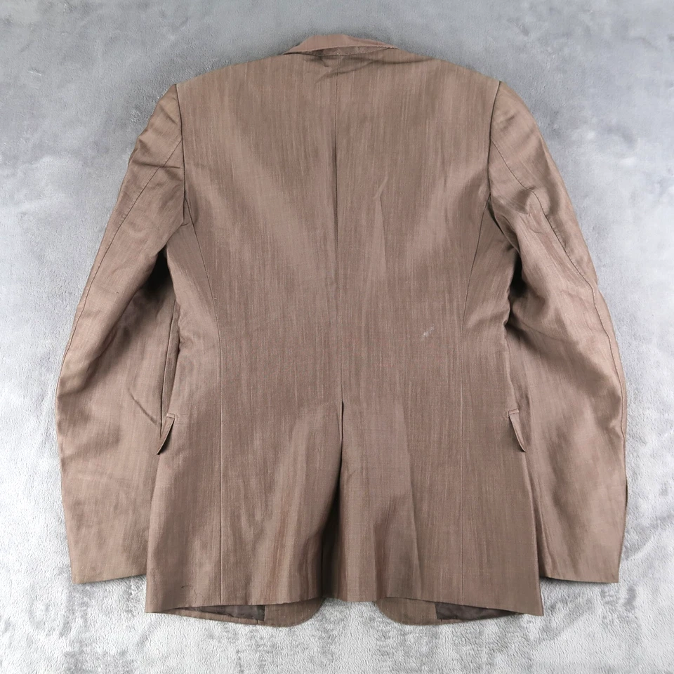 Gucci Blazer Size 48R Single Breasted Brown Wool Mohair Made in Italy Designer - Image 2 of 4