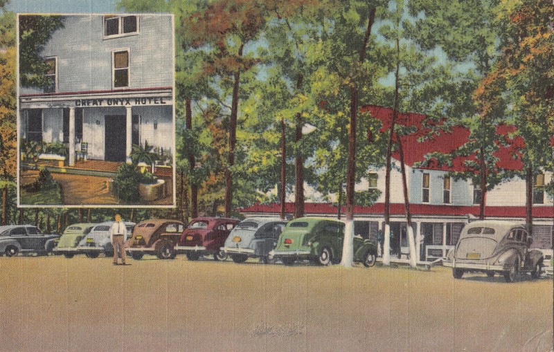 GREAT ONYX CAVE HOTEL MAMOUTH CAVE KY - Old Postcard Unused Genuine Curteich 
