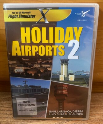 PC Flight Simulator X - Holiday Airports 2 Add - On Neu, unbenutzt