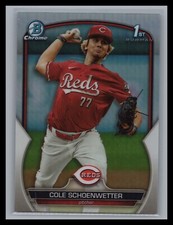 2023 Bowman Draft #BDC-116 Cole Schoenwetter 1st Chrome Refractor REDS