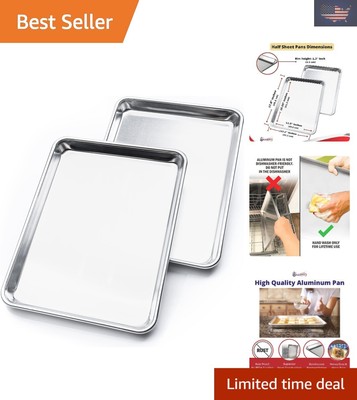 Premium Quality Half Sheet Size Baking Pans, Nonstick Cookie Sheets for Bakin...