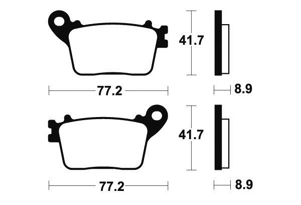 Plaquettes de frein arriere Bendix MR334 en metal fritte pour YAMAHA YZF-R1