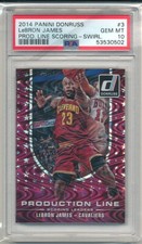 2014 Donruss Lebron James Production Line Scoring Swirlorama PSA 10 POP 3