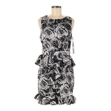 Kate Young Target Cocktail Dress 8 NWT Black Rose Floral Sheath Wedding Ruffle