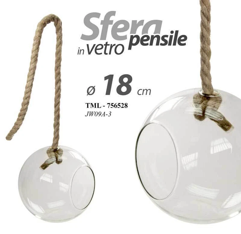 Vaso Rotondo In Vetro Soffiato A Mano Da 15 Cm - Forma A Bolla - Centrotavola, Terrario O Vaso Per Fiori - Trasparente