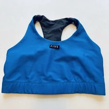 Five the Label Dancewear Top Racerback Tank Bra Jewel Color Blue Size Medium