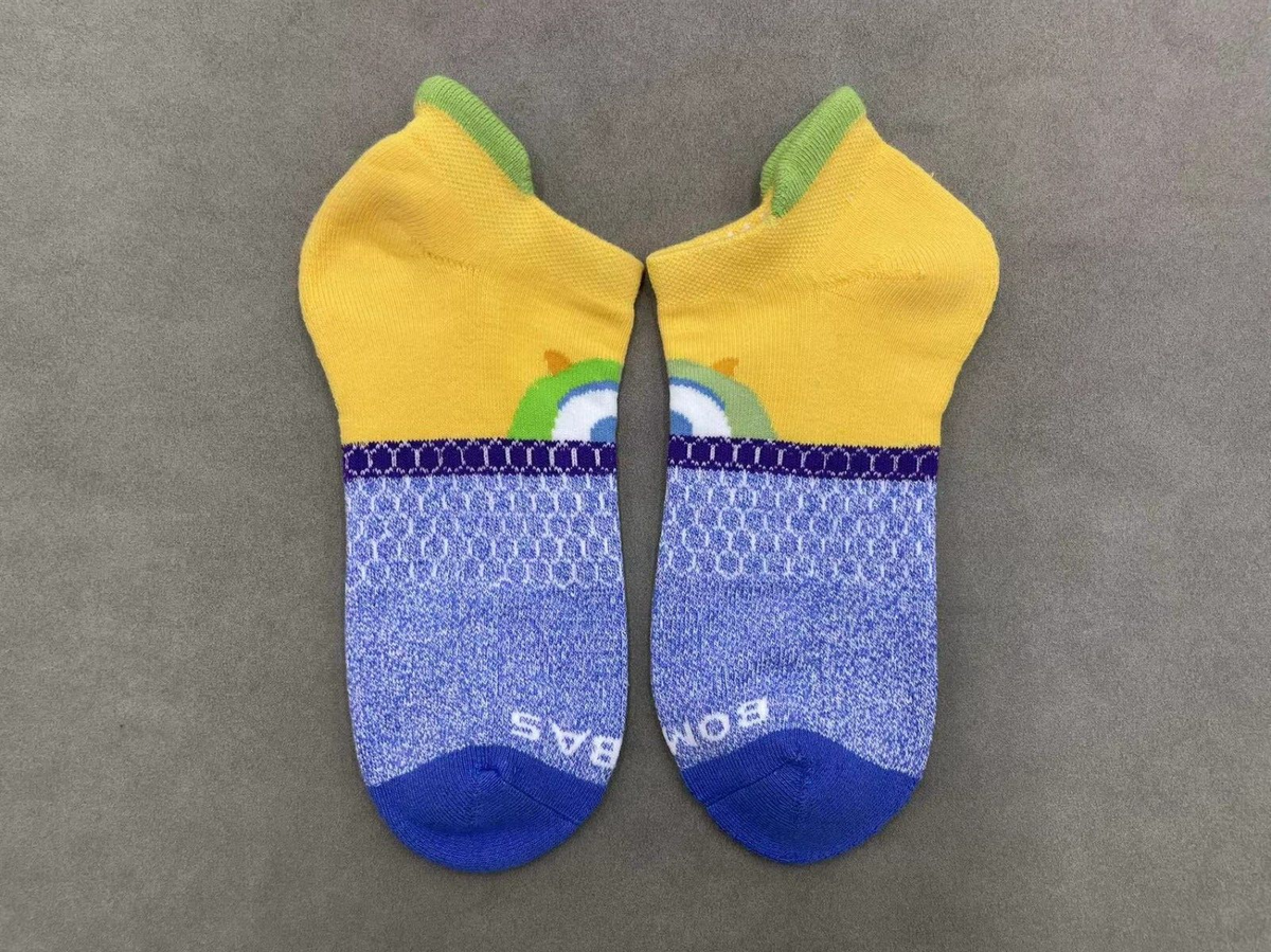3 pairs Bombas Women Performance Flag Ankle Socks size M 8-10.5 Orange