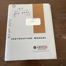 Kepco KS 60-2 M Power Supplies Instruction Manual 1967