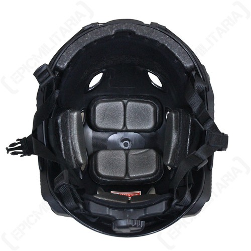 US Paratrooper Helmet with Rail - Black - American Army Airsoft Special Forces - Picture 2 of 4