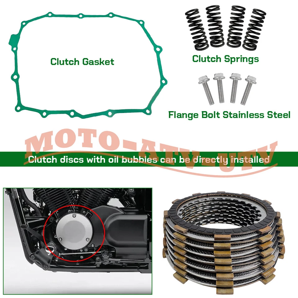 Clutch Kit Springs & Cover Gasket For Honda Shadow ACE Spirit 750 VT750C VT750CD - Image 4 of 4