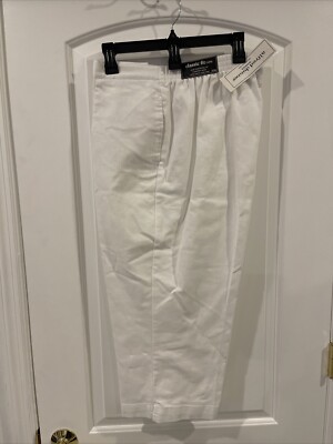 Alfred Dunner 20W White Denim Capris Pants Cotton Blend  $52