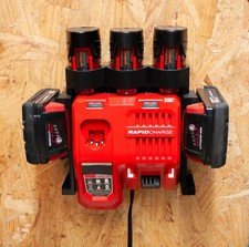 Wall Mount Charger Battery Station Organizer Designer For Milwaukee M18 and M12