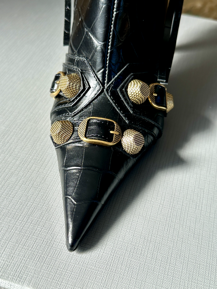 NIB $1,790 Balenciaga Le Cagole City Studded Croc Booties Sz NIB $1,790 Balenciaga Le Cagole City Studded Croc Booties Sz