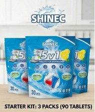 Prem 5 in 1 Dishwasher Tablets Lemon 30 Pack Powerful Dish Washer Cleaning Pods