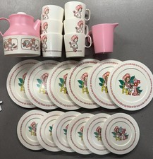 Strawberry Shortcake 39 Piece Tea Party Set Cups Saucers Plates Utensils  More