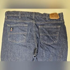 Tyndale USA Made Denim Jeans Regular Fit American Flag Patch Dark Wash