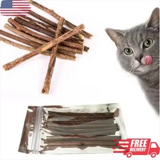 10 PCS Catnip Sticks Organic Cat Chew Toys Natural Plant Matatabi Silvervine Ch
