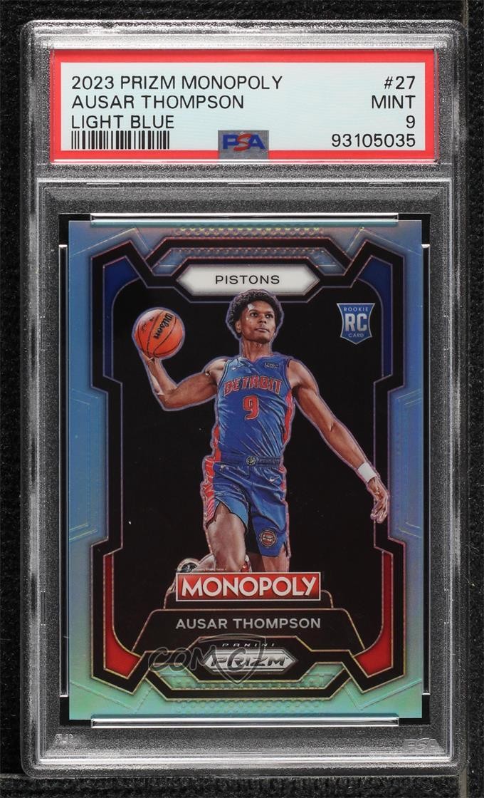 2023 Panini Prizm Monopoly Light Blue 153/199 Ausar Thompson #27 PSA 9 MINT 0e50