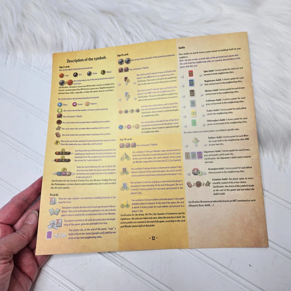 7 Seven Wonders Juego de Mesa 1 I Cartas Juego Piezas NUEVO Instrucciones Foto 3 de 4