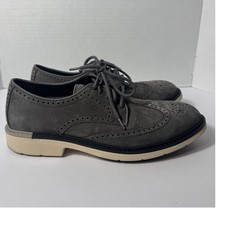 Cole Haan Grand 360 Mens Grey Nubuck Leather Wingtip Oxford Shoes Size 8M