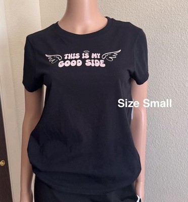 Cactus and Pearl Women's My Good Side Graphic Tee, Small