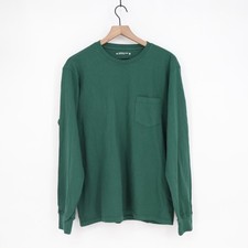 American Giant Tee Shirt Mens Medium Hunter Green Jersey Cotton Ribbed Cuffs