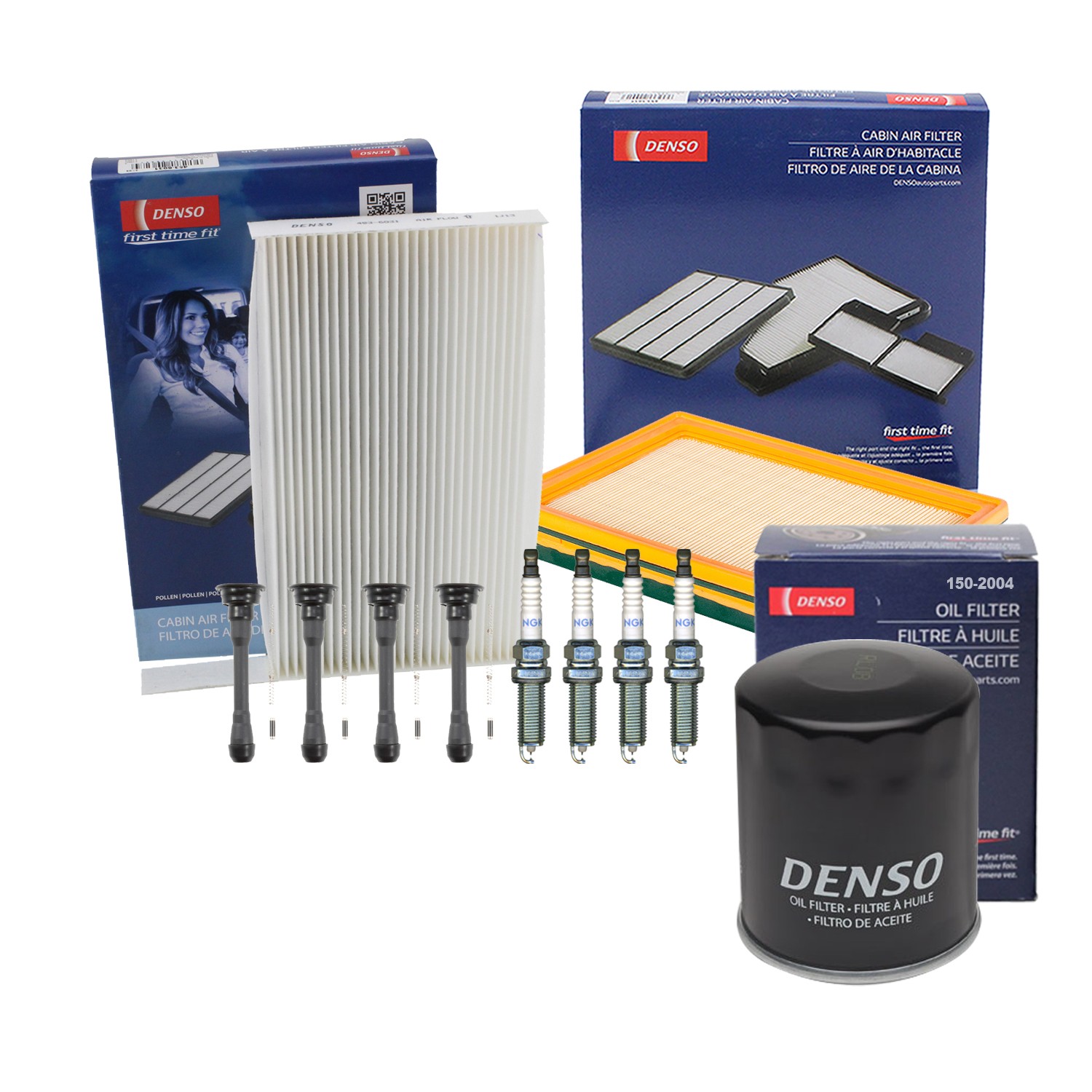 Denso Tune Up Kit NGK 4 Spark Plugs  Boots Kit for Sentra 1.8L L4 MRA8DE FWD