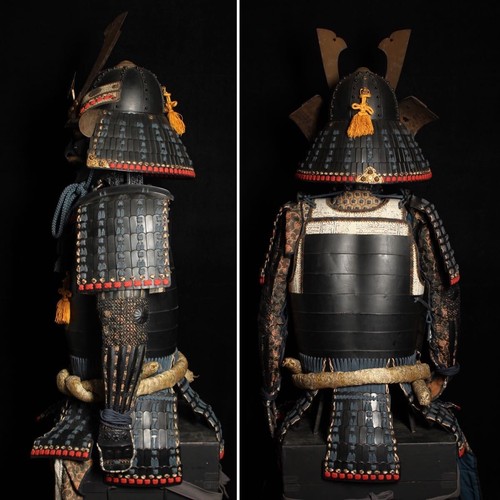 Authentic Old Japanese Samurai Armor Helmet w/Box Antique Art JAPAN JP - Picture 9 of 10
