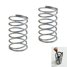 UtySty 2 Pack Toothbrush Holders Stand Spring Shaped Stainless Steel Silver