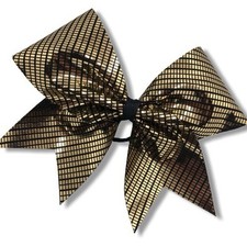 CHEER BOW - Shiny Gold Cheer Bow - Gold Mirror