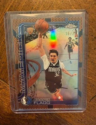 COOPER FLAGG Rookie 2025-26 Topps Chrome Update Basketball Refractor /25 Orange