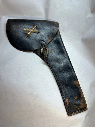 Museum-Grade Civil War Artillery Officer’s Pistol Revolver Holster - Complete