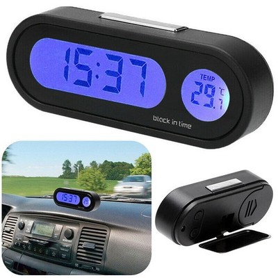 Mini Auto Uhr LCD Digital Thermometer KFZ Temperatur Wecker Außen und Innen