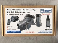 BUNKER 1/700 IJN Atago 1944 Smokestack & Steam Pipes for Fujimi/Aoshima 3D Print
