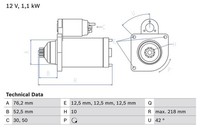 Starter Bosch 0 986 020 240 FÜR Audi Seat Skoda VW Anlasser Startmotor