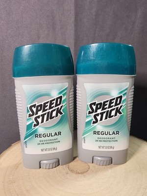 Speed Stick by Men Deodorant, Regular 3 oz Ea. 24 HR (2 PACK)